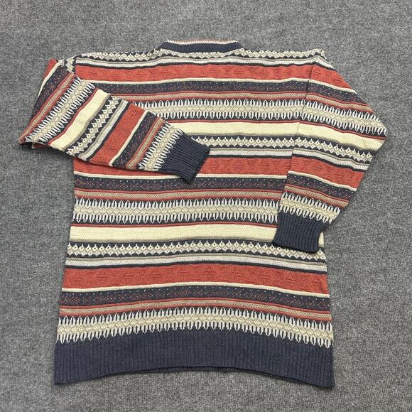 Vintage Neiman Marcus Sweater Men's S Shetland Wool Fair Isle Striped Grandpa - Picture 2 of 6